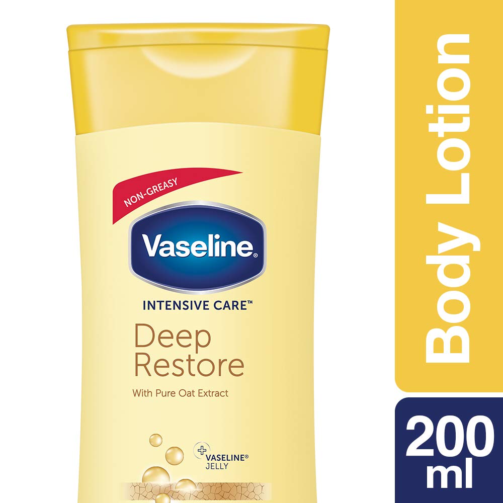 Vaseline Body Lotion 200ml Intensive Care Deep Restore with Pure Oat Extract 